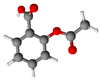 La molécule d'aspirine